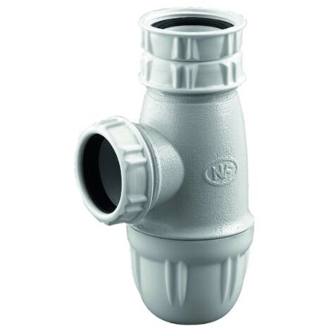 Siphon evier réglable sortie D40 plastique blanc - VALENTIN - 75030000100