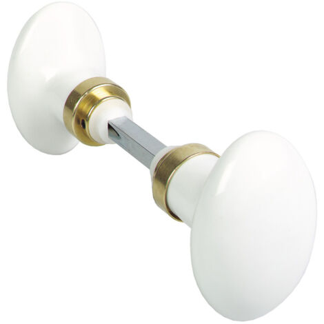 Bouton double ovale carré 7mm finition laiton – Pour portes intérieures – Installation facile avec blocage par clou – V324211100G – Merigous (1/3)