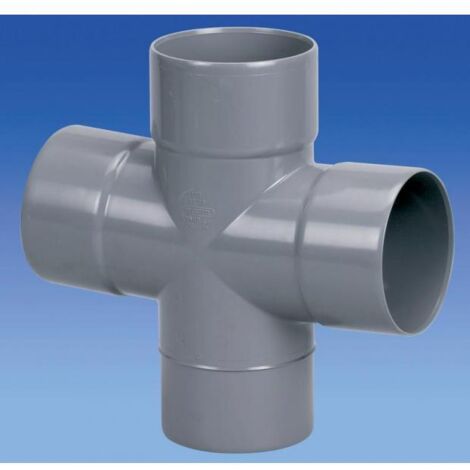 Culotte mâle-femelle doubles parallèles PVC - 90° - Diamètre : 100 mm (1/2)