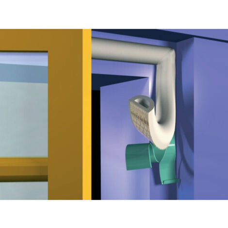 Finish – Joint caoutchouc adhésif profil D 7,5m – Pour espaces de 4 à 6 mm – Isolation thermique et acoustique – Installation rapide avec support adhésif - 600501062 (1/7)