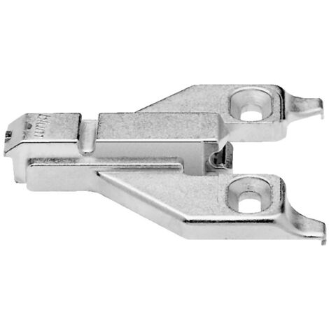 Embase clip top en zamak à visser en croix – Réglage en hauteur ±2 mm – Fixation sur chant de cadre – Compatible charnières invisibles – EMB175660 – Blum