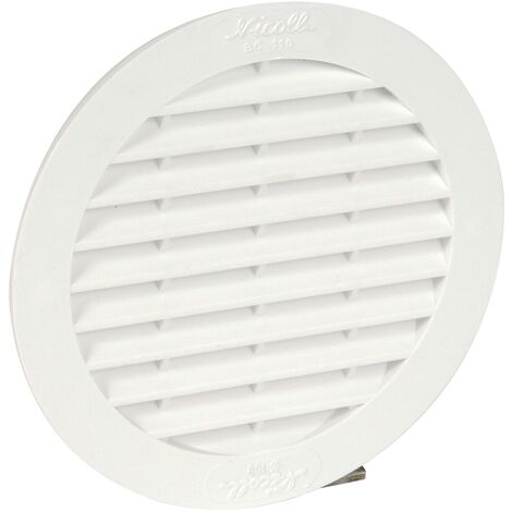 Nicoll – Grille aération VMC ronde 32 cm² avec moustiquaire – Pour tuyaux fibre ciment D 100 – Résistance mécanique élevée – Installation rapide (1/4)