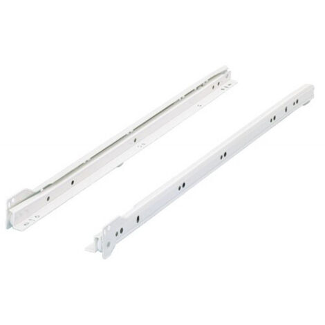 Coulisse pour tiroir sortie simple 250mm – Charge 30kg – Acier blanc crème – Glissement fluide – COU230250BC – Blum