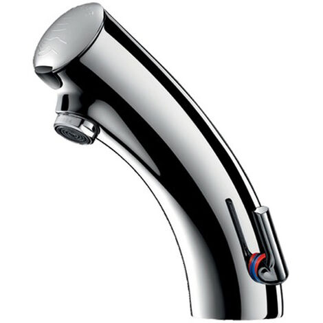 Delabie – Mitigeur électronique de lavabo Tempomatic Mix 3 – Laiton chromé – Déclenchement sans contact – Économie d’eau – Hauteur 175 mm