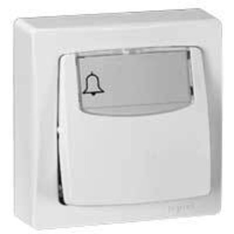 Legrand – Poussoir composable 6A blanc – Indice de protection IP 2X – Pour pose en saillie – Compatible avec lampes 089901/089902/089906