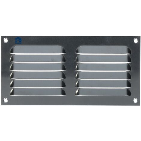 Grille estampée 436 largeur 200mm hauteur 100mm anodisé argent - RENSON - 8330