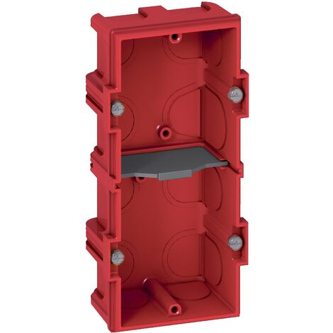 Legrand – Boîte d'encastrement mural 2 postes pour maçonnerie – Plastique IP20 – Montage en briques – 80142
