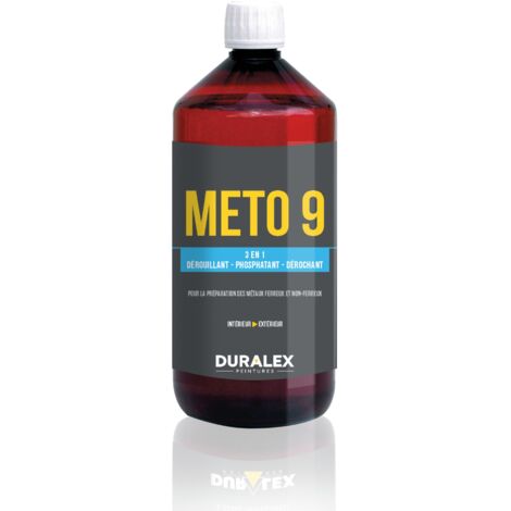Duralex – Convertisseur de rouille antirouille pour métal 1 L – Rendement 13 m²/L – Préparation avant peinture (1/3)