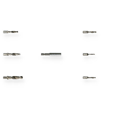Coffret de 6 forets taraudeurs et porte embout universel - HANGER - 155898