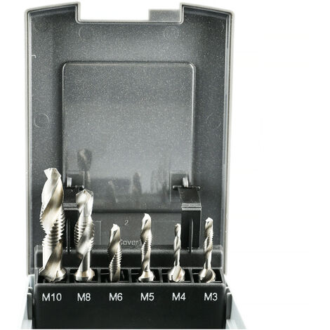Coffret de 6 forets taraudeurs et porte embout universel - HANGER - 155898