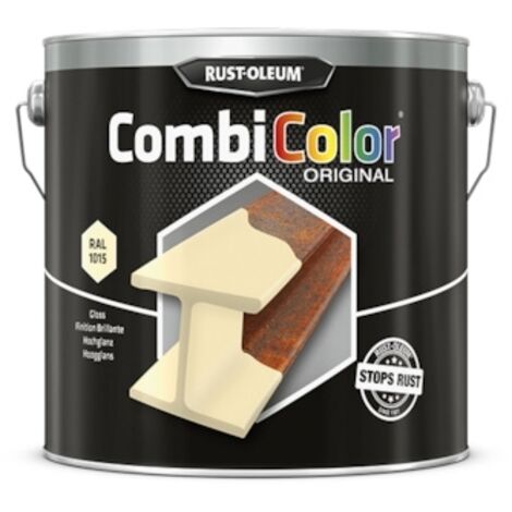 Peinture anti-rouille COMBICOLOR - ivoire clair RAL 1015 - 2.5 L - RUST-OLEUM (1/6)