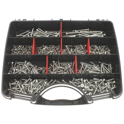 Vis autoperceuses tête fraisée Pozidrive inox A2 coffret de 660 - ULTIMA - COF157 (1/2)