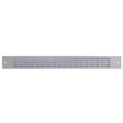Renson – Grille aération VMC plate 375 x 30 mm – Aluminium argent – Double passage d'air pour ventilation efficace – 4000 mm² passage