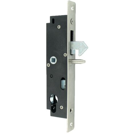 Tirard – Serrure encastrée pour portail coulissant – Axe 29mm – Finition noire – Conception réversible pour installation droite/gauche (1/3)