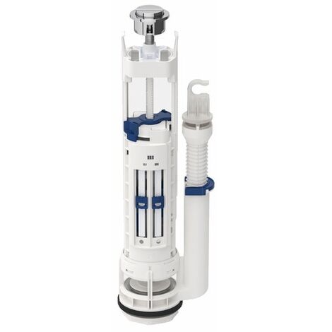 Geberit – Mécanisme de chasse d'eau pour réservoir céramique – Rinçage double touche – Volume réglable 3 à 9 litres – Tube de trop-plein ajustable