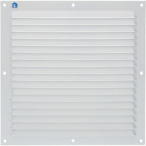 Grille à persienne 436 largeur 250mm hauteur 250mm époxy blanc RAL 9010 - RENSON - 8713