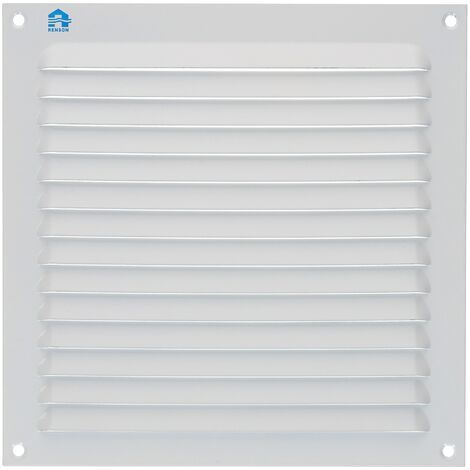 Grille à persienne 436 largeur 200mm hauteur 200mm époxy blanc RAL 9010 - RENSON - 8332