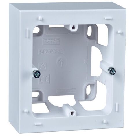 Schneider Electric – Boîtier de protection pour prise électrique 1 poste blanc – Montage en saillie – Pour espaces confinés – Tension 230V