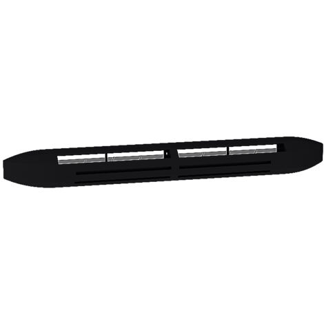 Anjos Ventilation – Grille d'aération acoustique ISOLA 2 – 422x45mm – Débit constant 20-100Pa – Installation en applique sur menuiserie