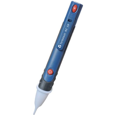 Détecteur de tension CA sans contact – Gamme 50 à 1000 V – Indication LED rouge/verte – Fonction mise en sourdine – Boîtier résistant chocs – Turbotronic