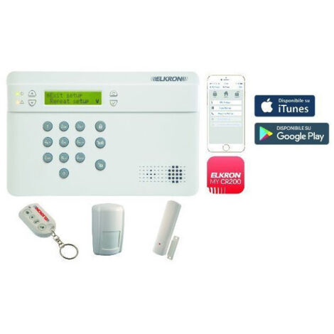 Kit alarme sans fil complet - ELKRON - KCR200GSM (1/2)