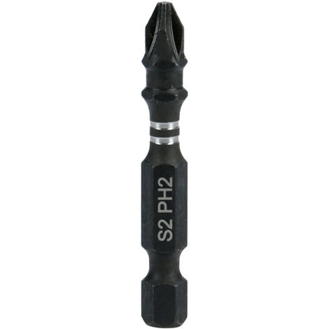 2 embouts impact 1/4'' cruciforme PH2 longueur 50mm - HANGER - 134052