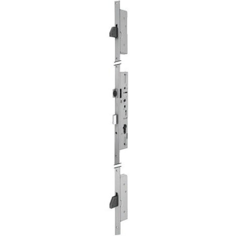 Assa Abloy – Coffre têtière filante TF3 – Serrure électrique 24x6mm – Entraxe 92mm – Pêne demi-tour nickelé – Têtière acier inox 304L