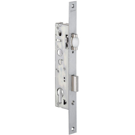 Assa Abloy – Serrure électrique monopoint à larder 45mm – Pêne dormant à rouleau nylon – Têtière acier inox – Réglage rouleau 7 à 19mm