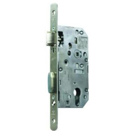 Serrure à larder D455 clé I axe 50mm bout rond inox sans gâche VACHETTE 22702000