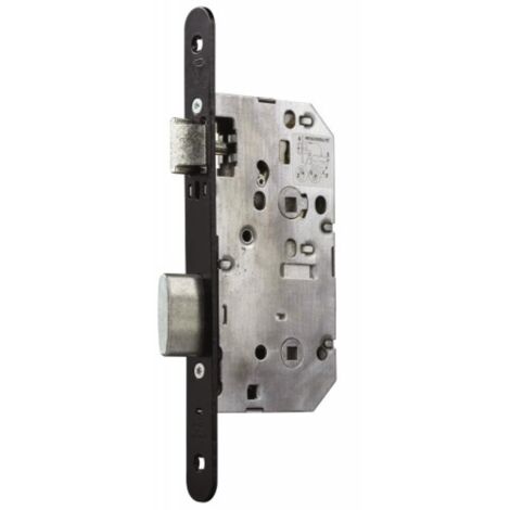 Serrure à larder D453 à condamnation axe 50mm bout rond inox sans gâche - VACHETTE - 22693000 (1/2)