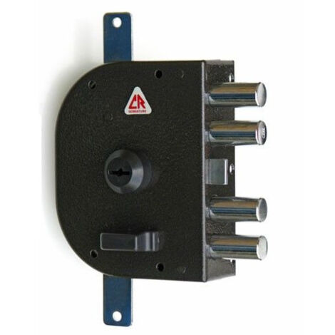 Serrure multipoint en applique A2P – Mécanisme 3 points en acier cambré – Hauteur porte jusqu'à 2700 mm – Finition marron - T040069110 (1/2)