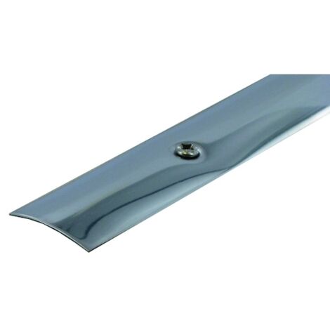 Dinac – Seuil de porte inox brillant 30 mm – Longueur 0,73 m – Fixation à vis – Pour différence de niveau jusqu'à 4 mm – Trafic intense