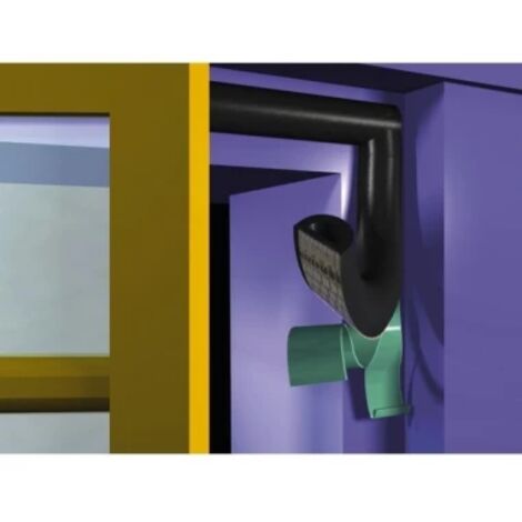 Finish – Joint de porte Profil D – Caoutchouc cellulaire noir – Longueur 7,5 m – Adhésif armé pour étanchéité thermique et acoustique (1/3)