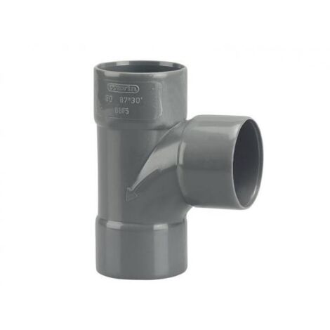 Té pied de biche culotte PVC double Femelle 87°30 D50 - WAVIN - 3026024 (1/2)