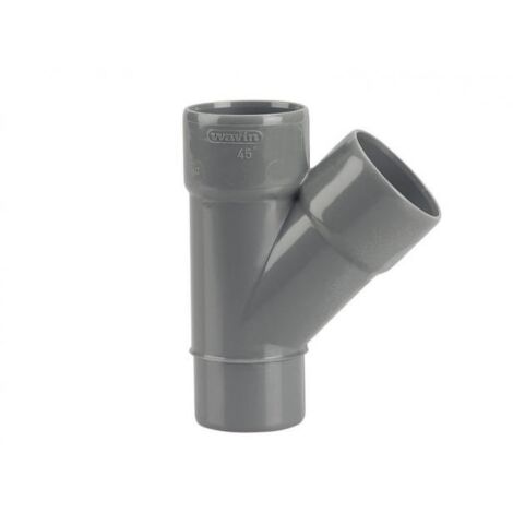 Culotte PVC mâle-femelle 45° D32 - WAVIN - 3026020 (1/2)