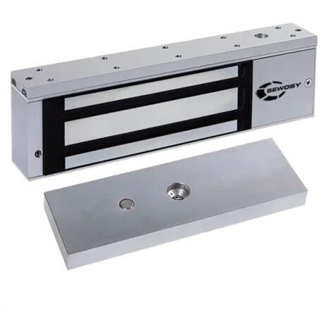 Sewosy – Ventouse électromagnétique en applique 500 daN – Tension 12/24V DC – Aluminium anodisé – Système anti-rémanence intégré - 12-24V