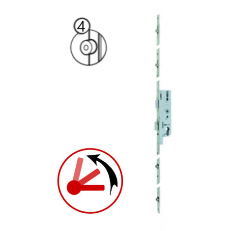Ferco – Crémone à larder EUROPA 2150mm – Axe 50mm – 4 galets carré – Système de verrouillage renforcé – Finition ferGUard