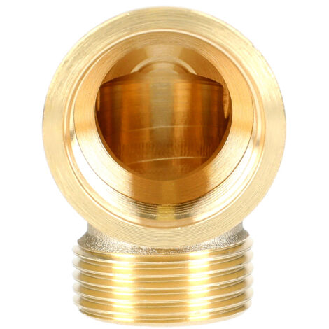Coude mâle femelle 20x27 laiton long brut - GARIS - D23504B (1/3)