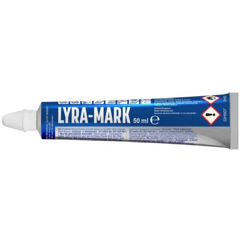 Marqueur à bille peinture blanche 50 ml – Résistant à l'eau et aux températures jusqu'à 1000 °C – Pour surfaces métalliques et huileuses – Lyra