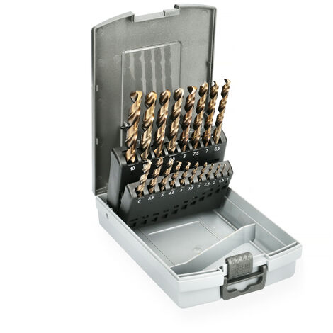Coffret de 19 forets cobalt 5% de 1 à 10mm - HANGER - 155290
