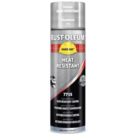 Peinture finitions Hard Hat® aluminium haute température 750° 500ml - RUST-OLEUM - 7715 (1/5)
