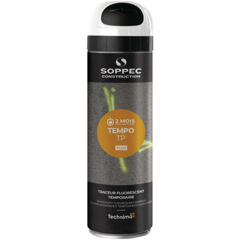 Bombe peinture temporaire TEMPO TP Blanc (500 ml) - 141600 - Soppec (1/3)