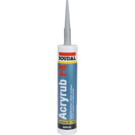 Mastic acrylique SOUDAL Acryrub F4 - Gris - 300ml - 120660