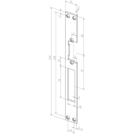 Têtière de gâches à larder 250X25mm zingué - EFF-EFF - 681440 (1/3)