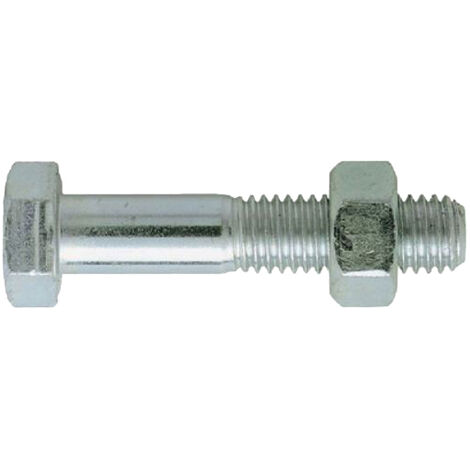 Boulon à tête hexagonale acier zingué blanc - classe 8.8 DIN 931/934 8X80 BTE100 - ULTIMA - AFB9888080 (1/3)