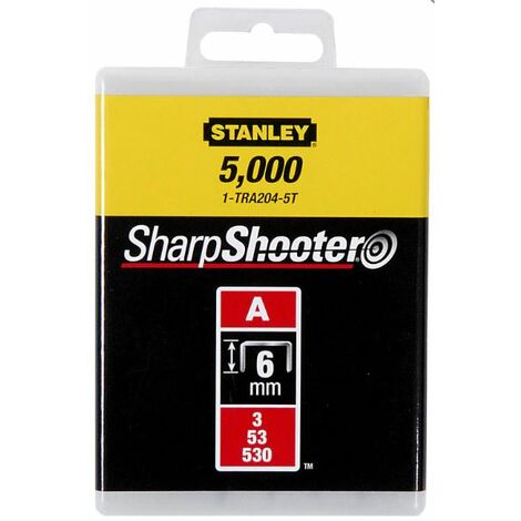 Agrafes type a - Taille : 10 mm - Boite : 5000 - STANLEY