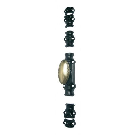 Crémone rustique RY16 série légère pour tringle 16x5mm brut/bouton standard noir - JARDINIER MASSARD - J380003