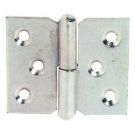 Paumelle de meuble acier nickelé droite hauteur 40mm longueur 50mm - MONIN - 431200