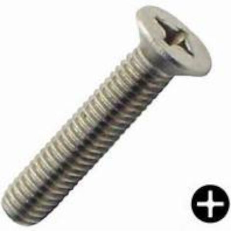 Vis à métaux tête fraisée zingué 4.8 DIN 965 6X25 boîte de 200 - ULTIMA - 80606025 (1/2)