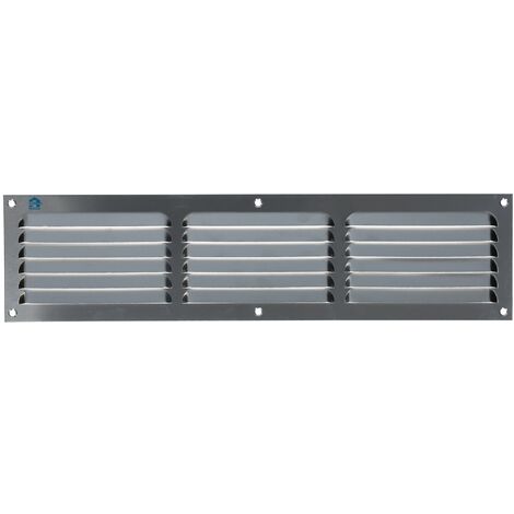 Grille estampée 436 largeur 400mm hauteur 100mm anodisé argent - RENSON - 8715